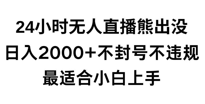 快手24小时无人直播熊出没，不封直播间，不违规，日入2000+，最适合小白上手，保姆式教学【揭秘】-谷进海小站