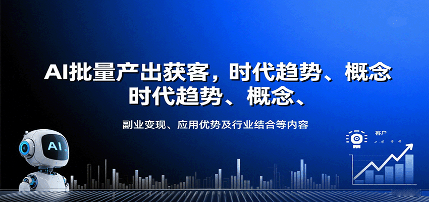 AI批量产出获客，时代趋势、概念、副业变现、应用优势及行业结合等内容-谷进海小站