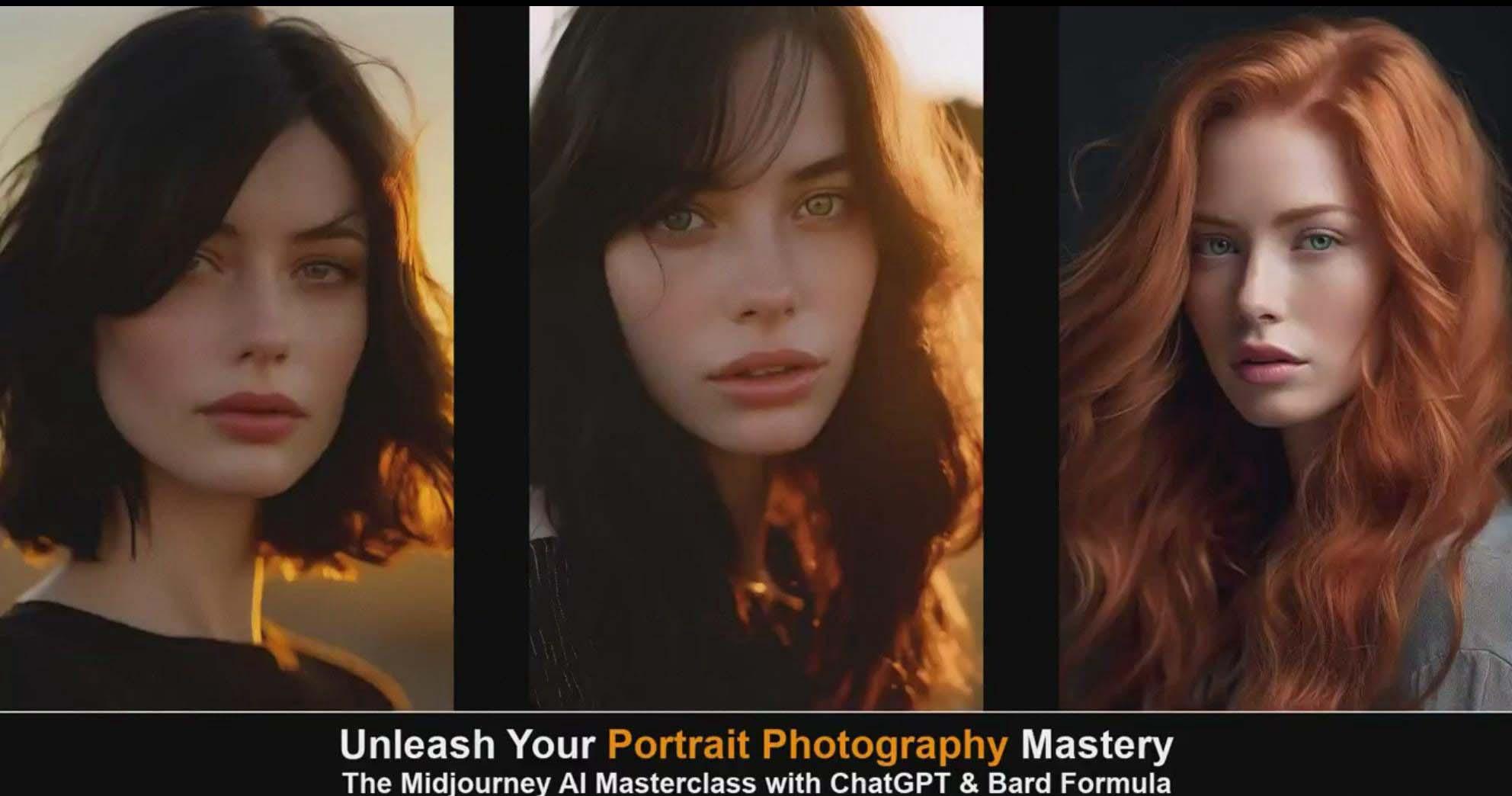 图片[3]-(9312期)Midjourney v5 ChatGPT 和 Bard AI人工智能人像摄影大师班-15节-中英字幕-谷进海小站