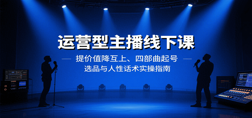 运营型主播线下课：提价值降互上、四部曲起号、选品与人性话术实操指南-谷进海小站