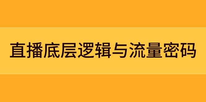 直播底层逻辑与流量密码：定位模型+案例拆解，急速流承接与数据优化全攻略-谷进海小站