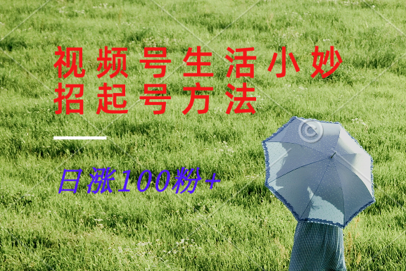 视频号生活小妙招分享赛道， 起号涨粉新方法，日涨100粉-谷进海小站