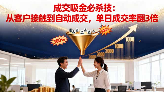 吸金成交营销必杀技：从客户接触到自动成交，单日成交率翻3倍-谷进海小站