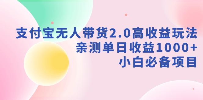 支付宝无人带货2.0高收益玩法，亲测单日收益1000+，小白必备项目-谷进海小站
