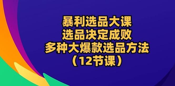 暴利 选品大课：选品决定成败，教你多种大爆款选品方法(12节课-谷进海小站