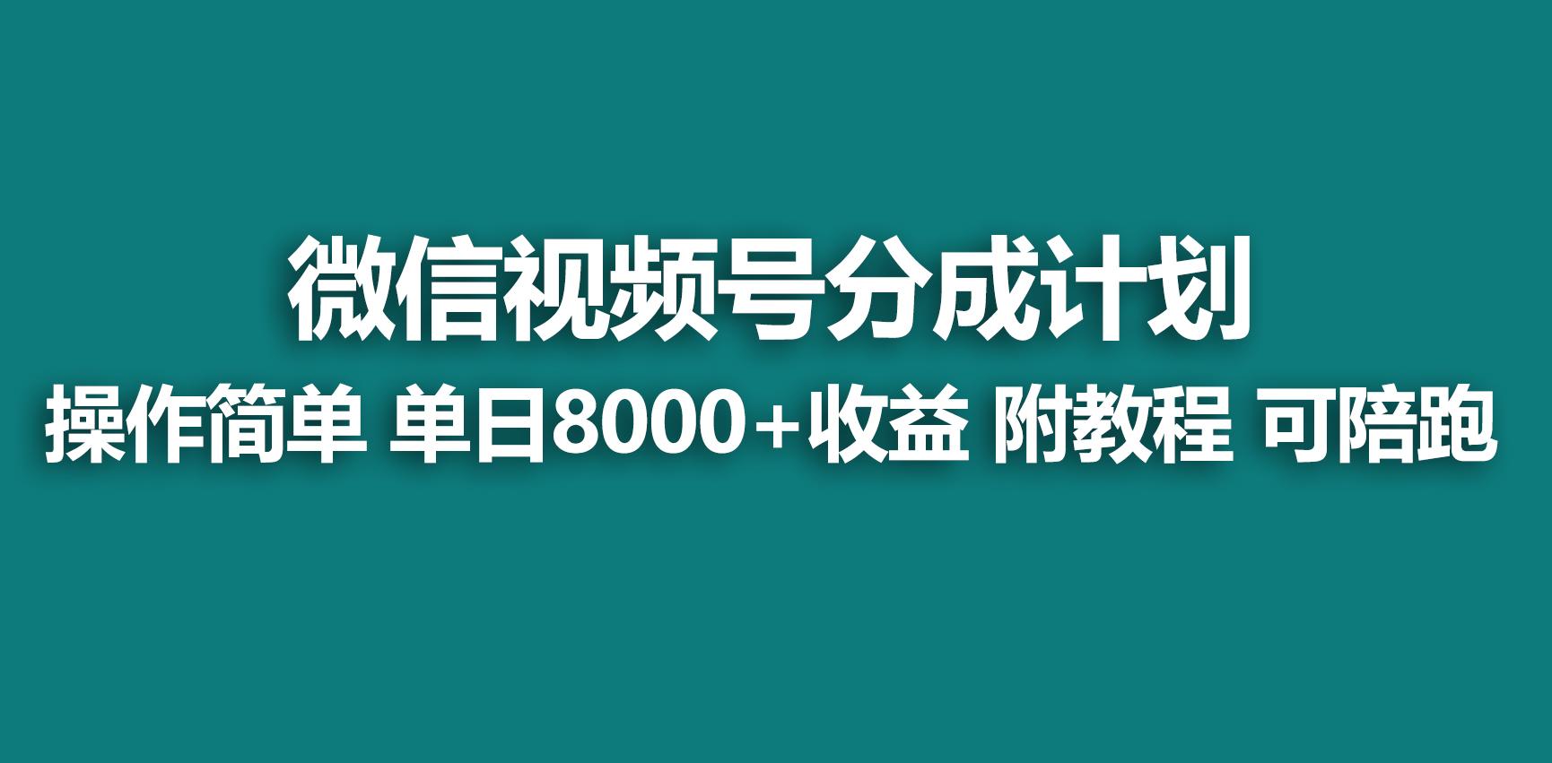 【蓝海项目】视频号分成计划，快速开通收益，单天爆单8000+，送玩法教程-谷进海小站