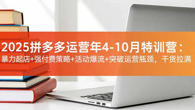 2025拼多多运营年4-10月特训营：暴力起店+强付费策略+活动爆流+突破运营瓶颈，干货拉满-谷进海小站