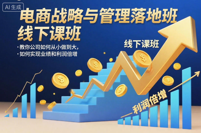电商战略与管理落地班线下课，教你公司如何从小做到大，如何实现业绩和利润倍增【录音】-谷进海小站