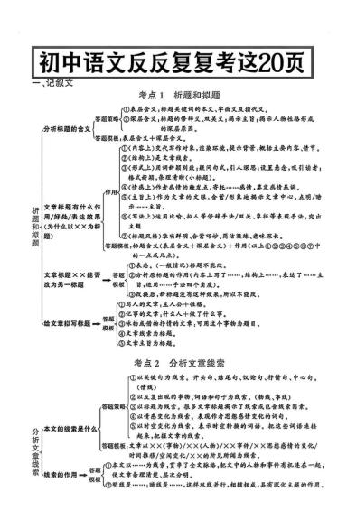 八年级上语文答题模式-谷进海小站