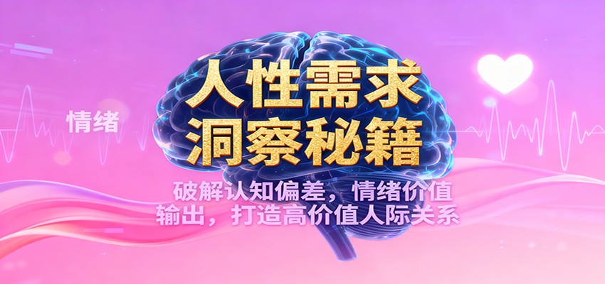 人性需求洞察秘籍，破解认知偏差，情绪价值输出，打造高价值人际关系-谷进海小站