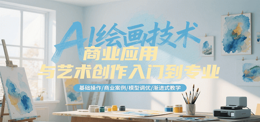AI绘画技术商业应用与艺术创作入门到专业，基础操作/商业案例/模型调优/渐进式教学-谷进海小站