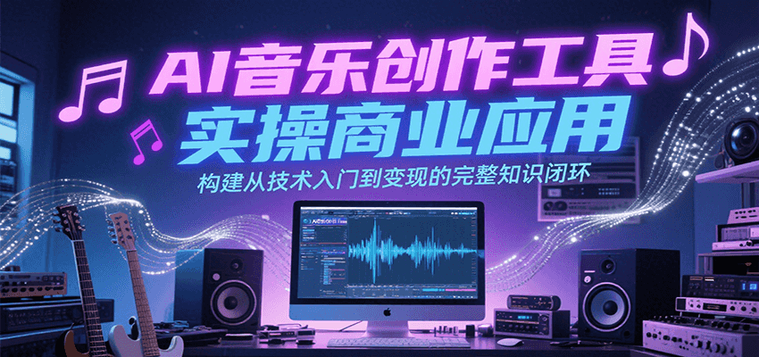AI音乐创作工具实操商业应用，构建从技术入门到变现的完整知识闭环-谷进海小站