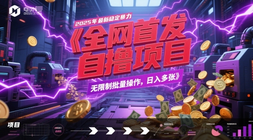 全网首发，2025年最新稳定暴力全自动自撸项目，无限制批量操作，日入多张【揭秘】-谷进海小站