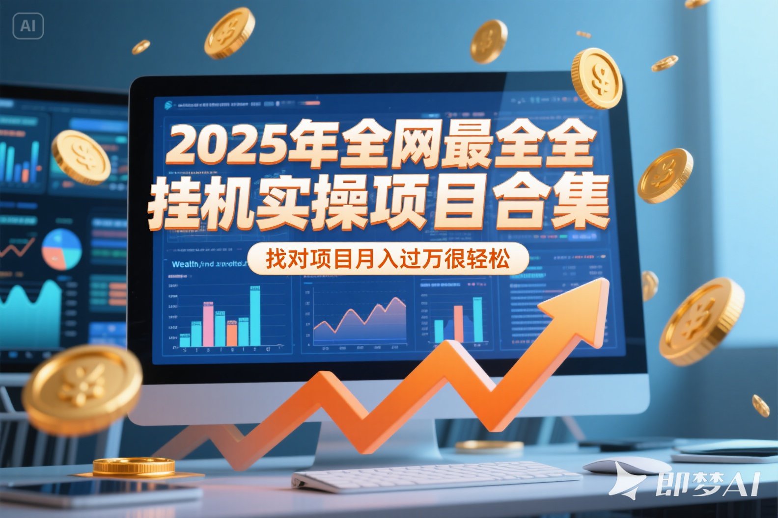 2025年挂机实操项目实操演练，挂机类型，AI直播类型，轻资产创业类型…-谷进海小站