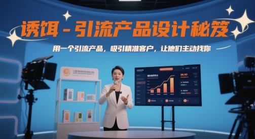 诱饵-引流产品设计秘笈，用一个引流产品，吸引精准客户，让他们主动找你-谷进海小站