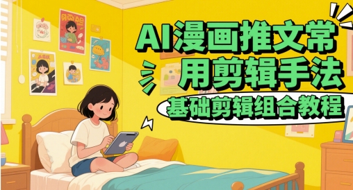 AI漫画推文常用剪辑手法，基础剪辑组合教程-谷进海小站