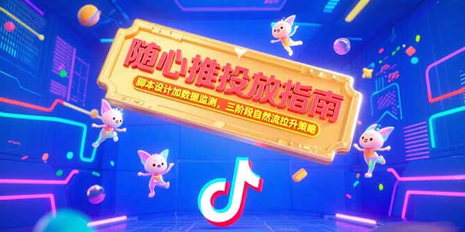 随心推投放指南，脚本设计加数据监测，三阶段自然流拉升策略-谷进海小站