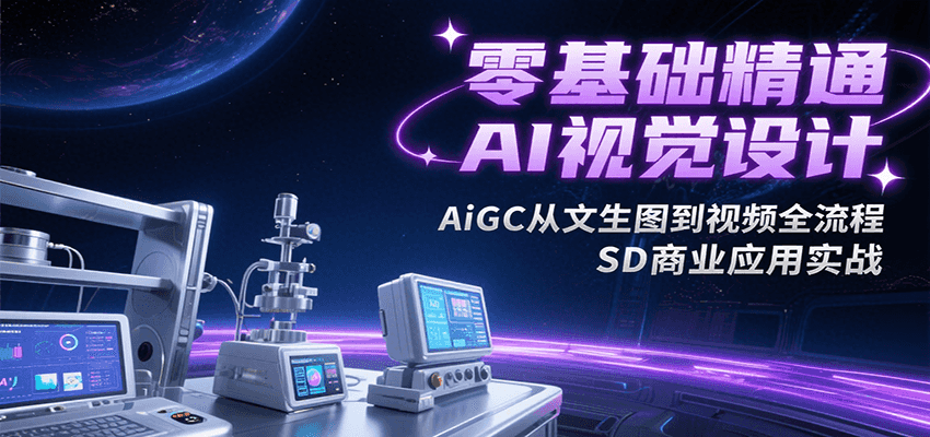 零基础精通AI视觉设计，AiGC从文生图到视频全流程，SD商业应用实战-谷进海小站