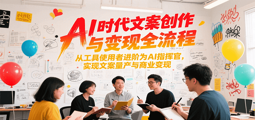 AI时代文案创作与变现全流程，从工具使用者进阶为AI指挥官，实现文案量产与商业变现-谷进海小站
