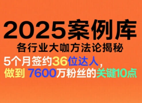 2025案例库，收录各行业大咖的方法论，各行业大咖方法论揭秘-谷进海小站