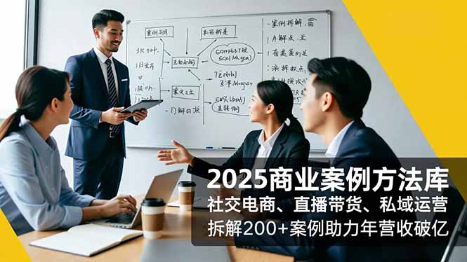 2025商业案例方法库，社交电商、直播带货、私域运营，拆解200+案例助力年营收破亿-谷进海小站