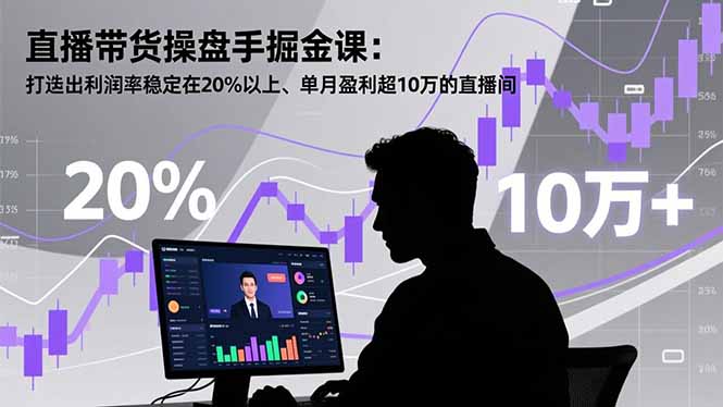 直播带货操盘手掘金课：打造出利润率稳定在20%以上、单月盈利超10万的直播间-谷进海小站