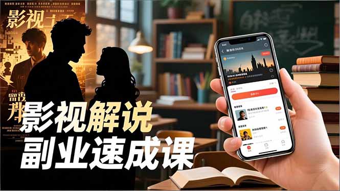 Tk影视解说副业速成课，软件安装、全流程实操、爆款预设，新手两周变现-谷进海小站