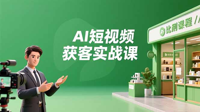 AI短视频获客实战课，数字人创作、实体行业应用、精准引流，30天获取客源月入6万+-谷进海小站