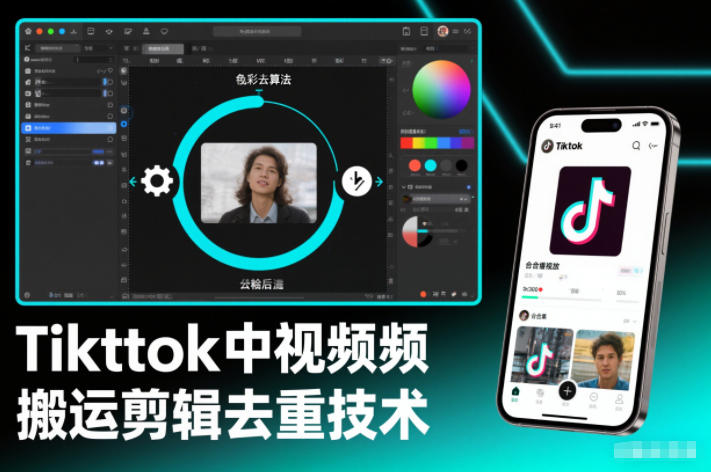 Tiktok中视频纯搬运剪辑去重技术，外来技术，自行测试-谷进海小站