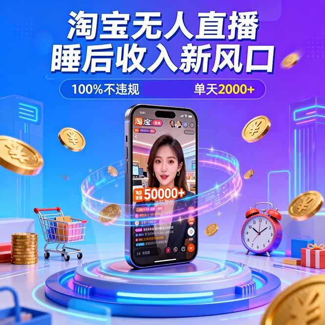 淘宝无人直播，不违规不封号，直播100小时卖了5万，年底旺季！-谷进海小站