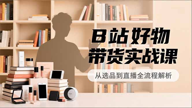 B站好物带货实战课，账号定位、选品拍摄、运营变现，全流程教学，实现UP主月入过万-谷进海小站