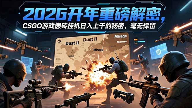 2026开年重磅解密，CSGO游戏搬砖挂机日入上千的秘密，毫无保留-谷进海小站
