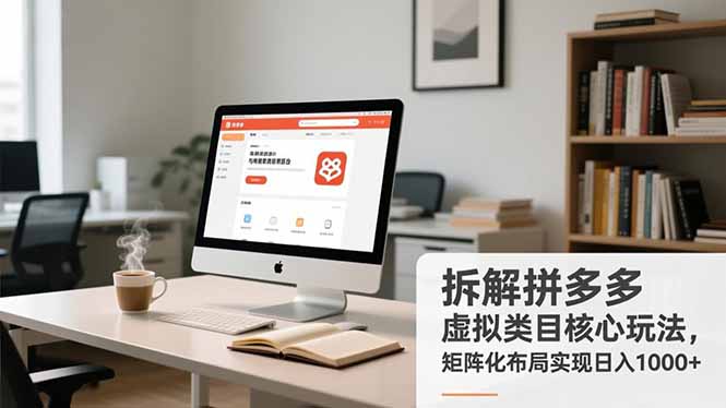 拆解拼多多虚拟类目核心玩法，矩阵化布局实现日入1000+-谷进海小站