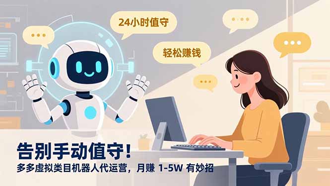 告别手动值守！多多虚拟类目机器人代运营，月赚 1-5W 有妙招-谷进海小站