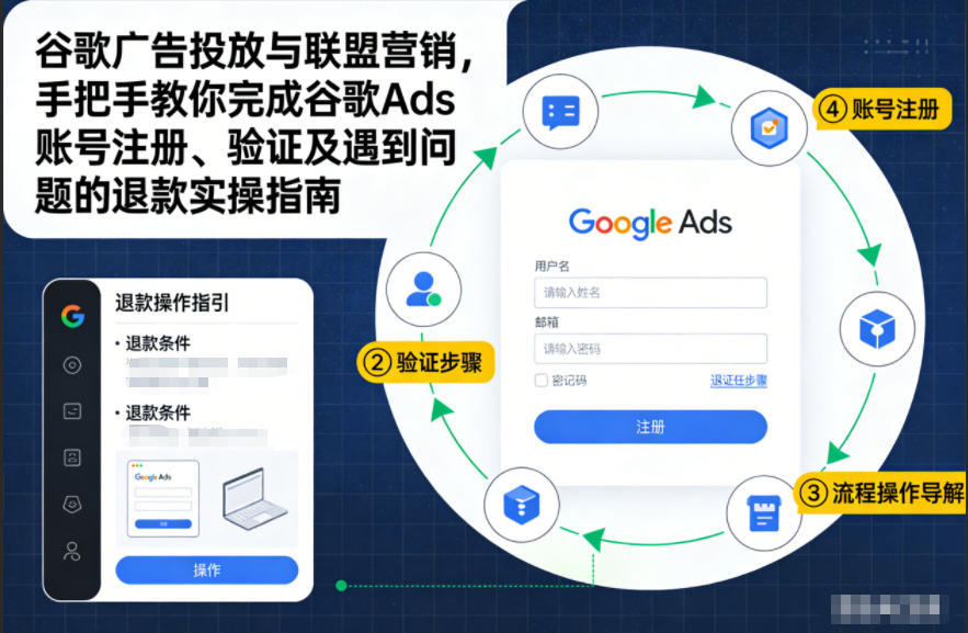 谷歌广告投放与联盟营销，手把手教你完成谷歌Ads账号注册、验证及遇到问题的退款实操指南-谷进海小站