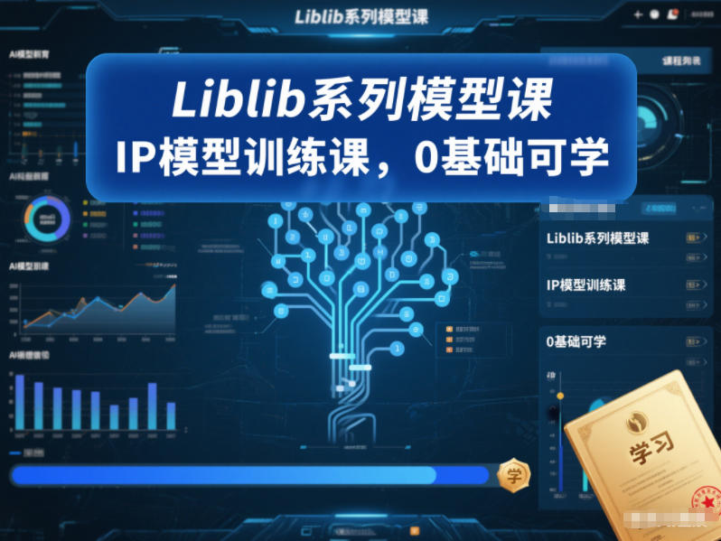 Liblib系列模型课，IP模型训练课，0基础可学-谷进海小站