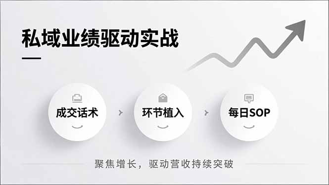 私域业绩驱动实战，成交话术、环节植入、每日SOP，聚焦增长，驱动营收持续突破-谷进海小站