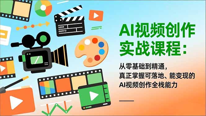 AI视频创作实战课程：从零基础到精通，真正掌握可落地、能变现的AI视频创作全栈能力-谷进海小站
