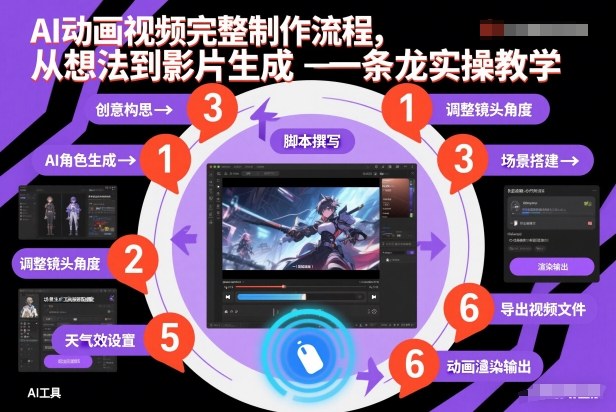 AI动画视频完整制作流程，从想法到影片生成一条龙实操教学-谷进海小站