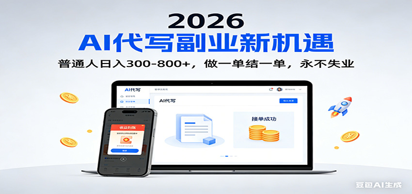 2026 副业首选!AI 代写日入 300-800,普通人0门槛,做一单结一单!-谷进海小站