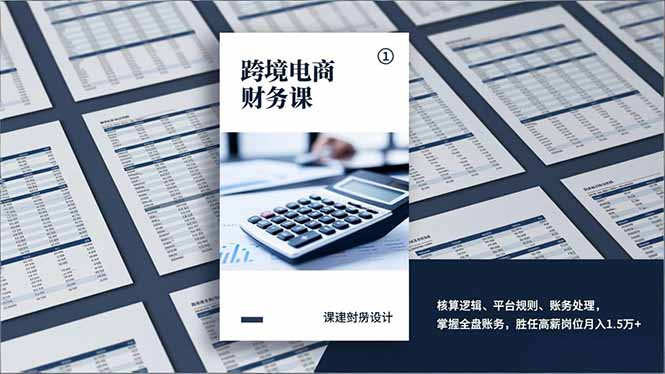 跨境电商财务课，核算逻辑、平台规则、账务处理，掌握全盘账务，胜任高薪岗位月入1.5万+-谷进海小站