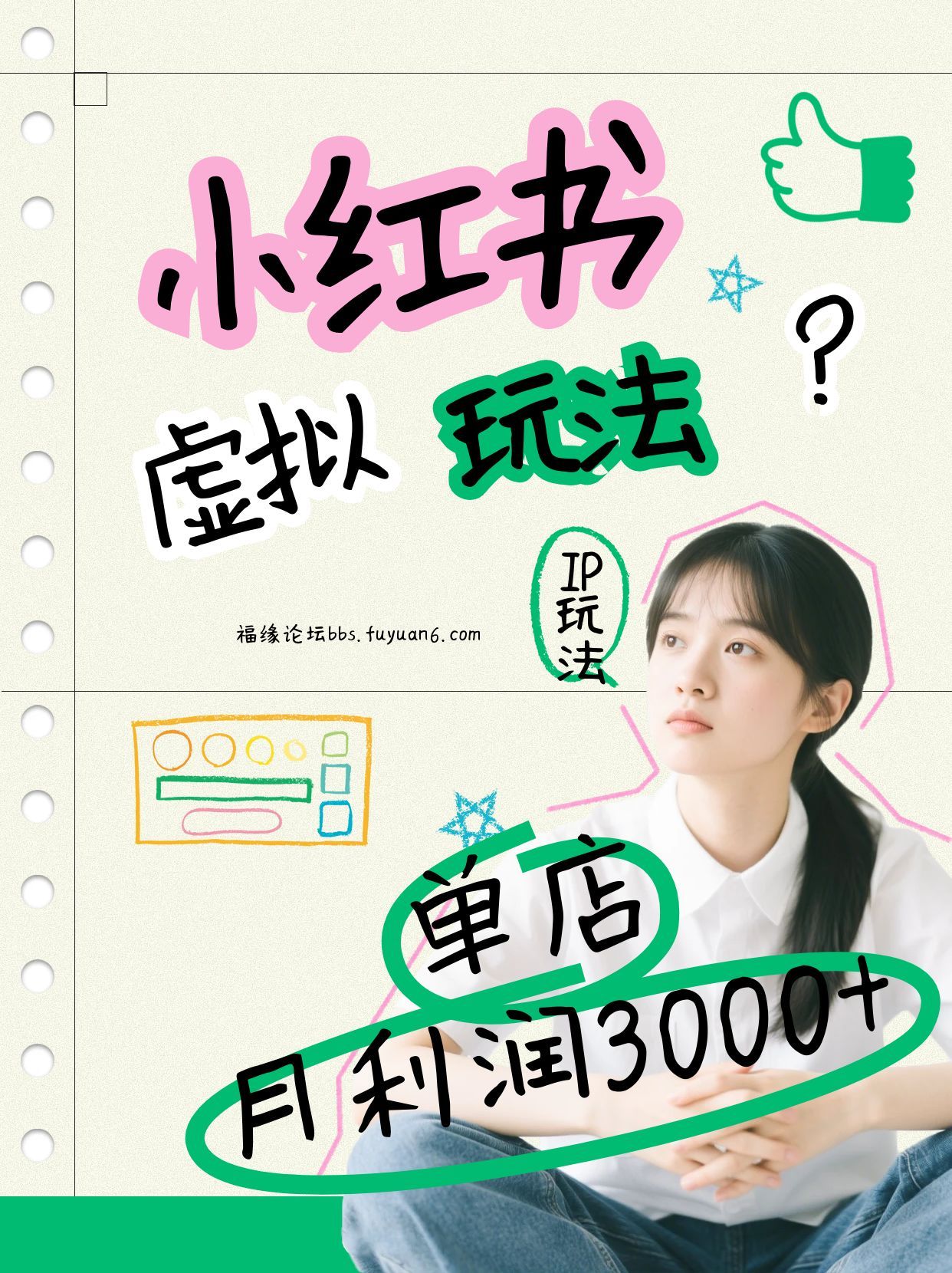 小红书虚拟玩法(铺货流和单品玩法)，单店月利润3000+，IP打法+原创商品(0违规)-谷进海小站