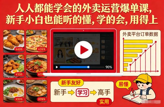 人人都能学会的外卖运营爆单课，新手小白也能听的懂，学的会，用得上-谷进海小站