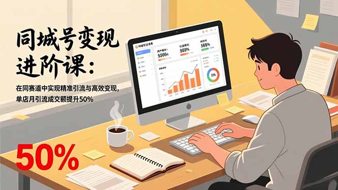 同城号变现进阶课：在同城赛道中实现精准引流与高效变现，单店月引流成交额提升50%-谷进海小站
