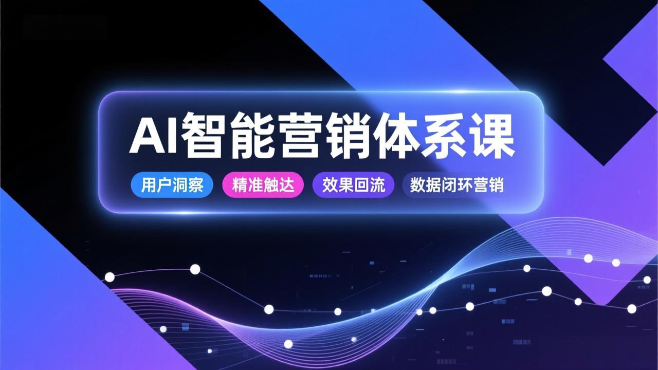 AI智能营销体系课，从用户洞察、精准触达到效果回流的数据闭环营销，提升整体营销效率与转化率-谷进海小站