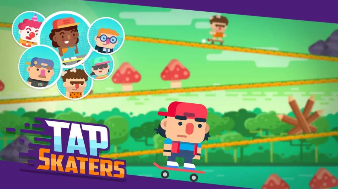 《速降滑板比赛游戏 Tap Skaters》Switch英文版NSP下载-谷进海小站
