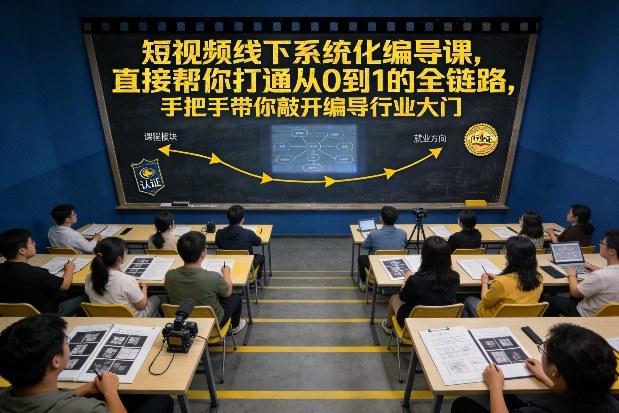 短视频线下系统化编导课，直接帮你打通从0到1的全链路，手把手带你敲开编导行业大门-谷进海小站