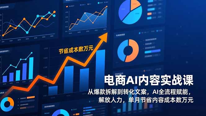 电商AI内容实战课，从爆款拆解到转化文案，AI全流程赋能，解放人力，单月节省内容成本数万元-谷进海小站