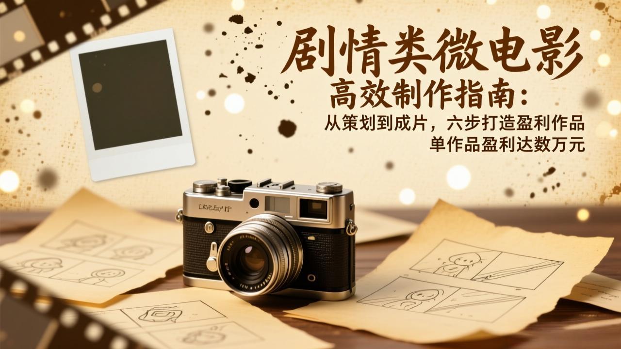 剧情类微电影高效制作指南：从策划到成片，六步打造盈利作品，单作品盈利达数万元-谷进海小站