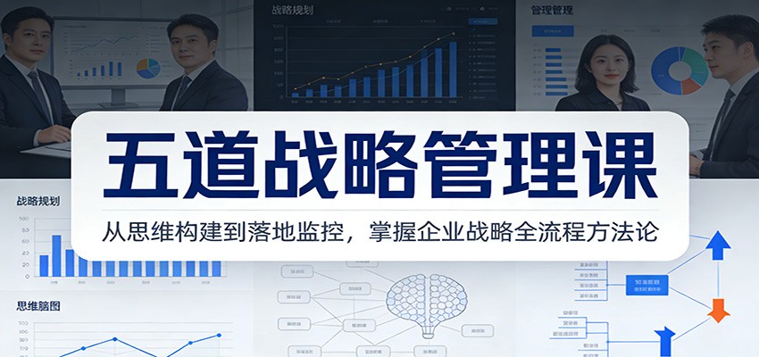 五道战略管理课：从思维构建到落地监控，掌握企业战略全流程方法论-谷进海小站